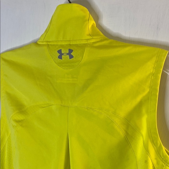 Under Armour Women's Bright Yellow Zip Up Sleeveless Tank XS - Picture 6 of 7